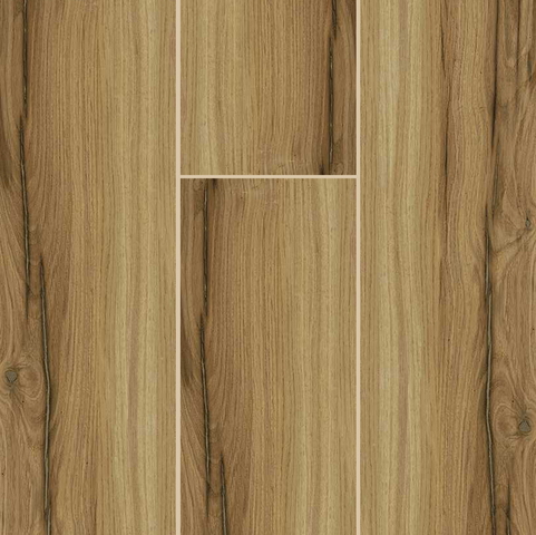 Houtlook vloer met licht eiken patroon, opvallende houtnerven en natuurlijke knoesten, perfect voor een authentieke vloerafwerking