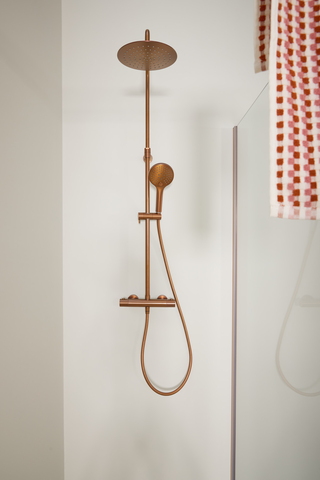 Koperkleurige douche, regendouche Vivo Procasa