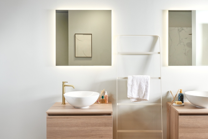 Badkamermeubel Kivu Smoked Oak by Procasa, badkamerkast met houtlook afwerking