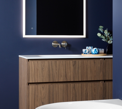 Badkamer blauw urban industrial
