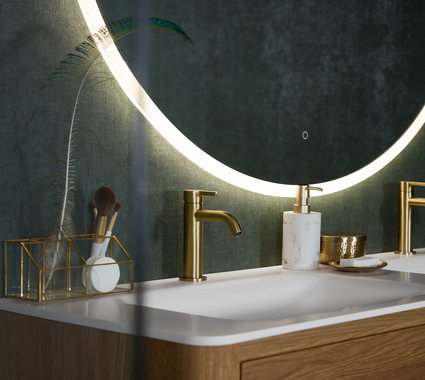 Wastafelkraan goud, PVD brushed gold