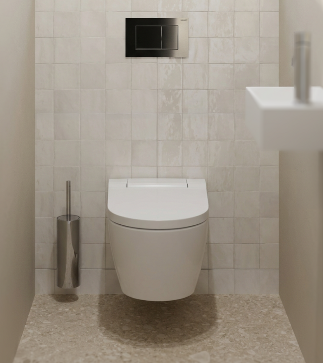 Toon op toon toilet in ivoor